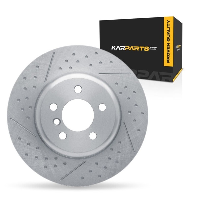 For BMW 330i xDrive 2017 2018 Brake Rotor Rear | Cast Iron | Vented | 5 Lug Hole