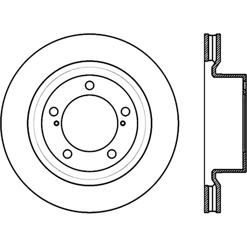StopTech 127.44156L Front Left Drilled Disc Brake Rotor for 07-19 Toyota Tundra gallery