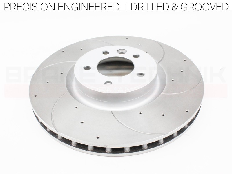 FOR LAND ROVER DEFENDER 90 3.0 D300 L663 DRILLED GROOVED FRONT BRAKE DISCS PAIR gallery