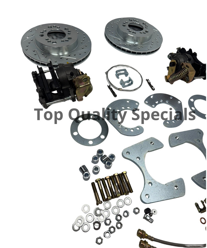 New 8 3/4 in Rear Disc Brake Kit For A Body B Body E Body Drilled Slot Rotors gallery