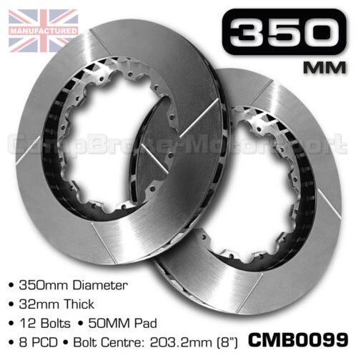 BRAKE DISCS / ROTOR 350MM X 32MM 12 BOLT (50MM PAD) 8″ PCD (PAIR) CMB0099