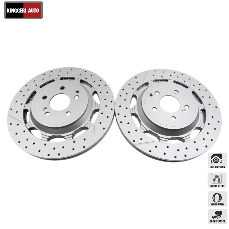 Fits Mercedes-Benz W222 S63 AMG S65 AMG 4x Front & Rear Brake Rotors A2224212612 gallery