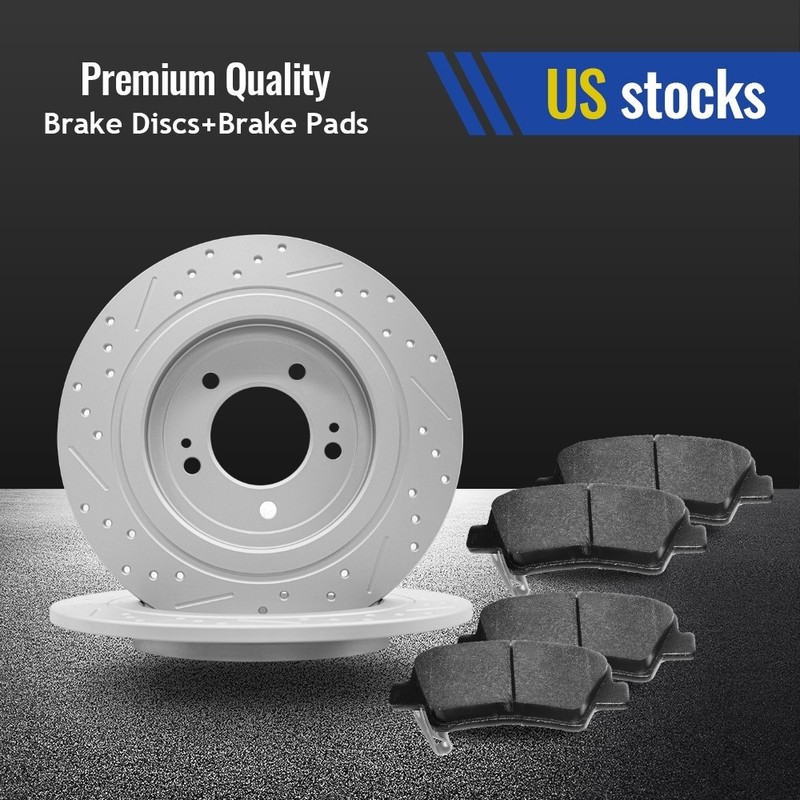302mm Rear Drilled Disc Brake Rotors Brake Pads for Hyundai Tucson Kia Sportage