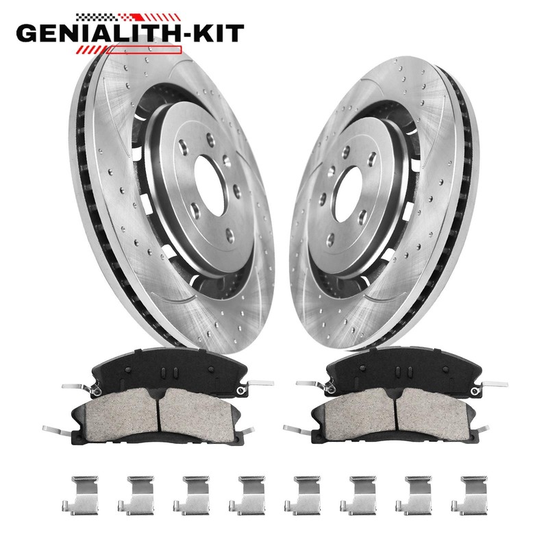 Front Brake Rotors + Ceramic Pads Kits for Ford Explorer 2013-2019 5 Lug 352mm