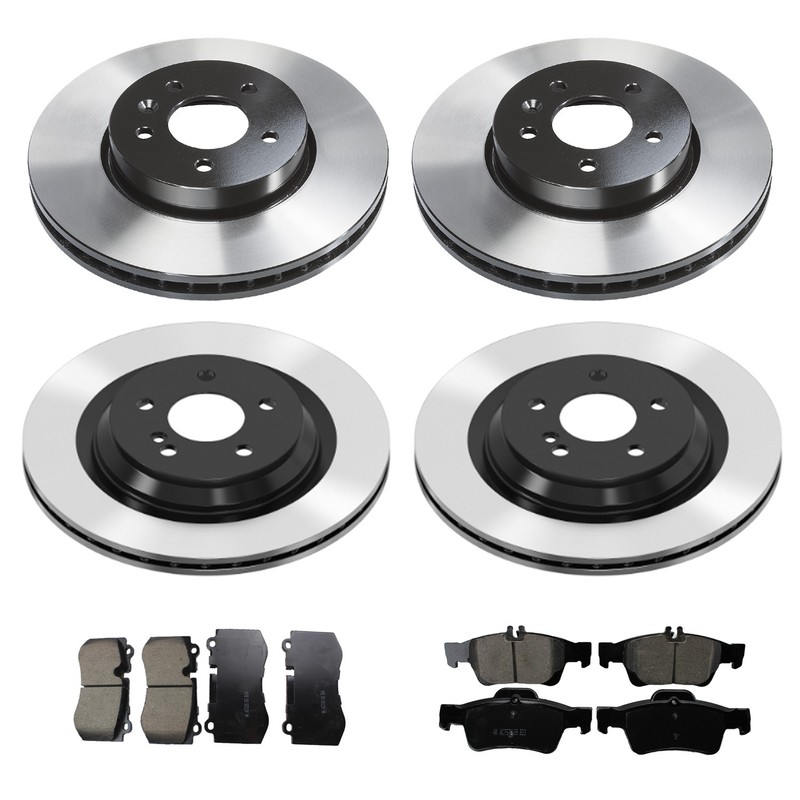 Wagner Front Rear Rotors Akebono EURO Disc Brake Pads Kit For C216 CL550 Coupe