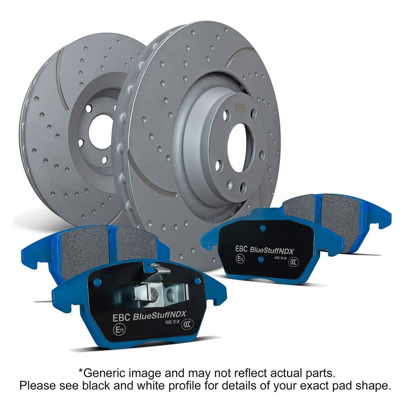 EBC Brake Pad and Rotor Kit to fit Rear For Audi S4 S5 S5 Cabriolet