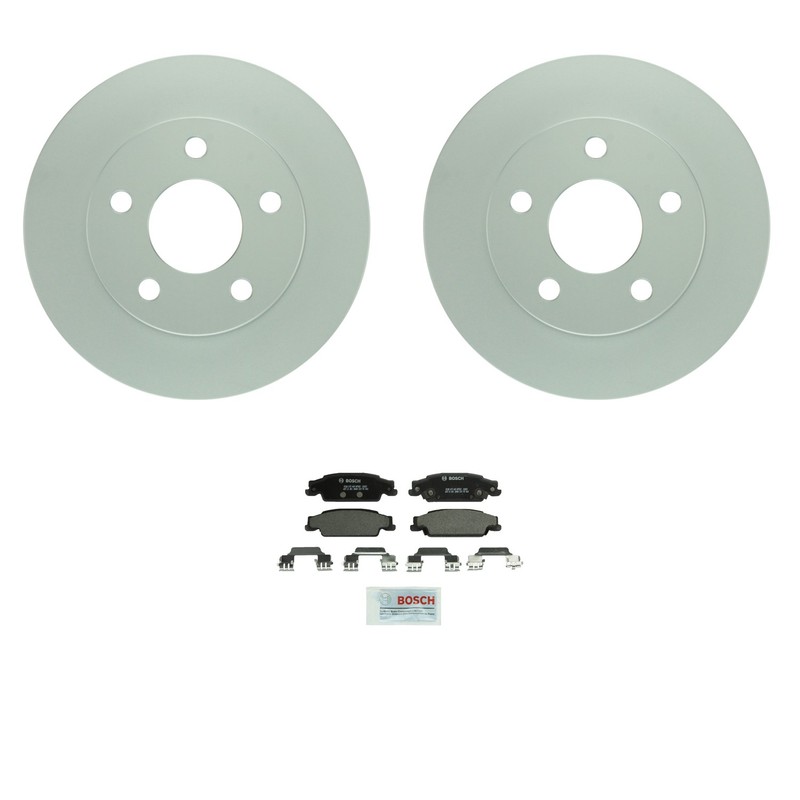 Bosch Rear Disc Brake Rotors And Semi-Met Brake Pads Kit for Grand Prix GSP 2008