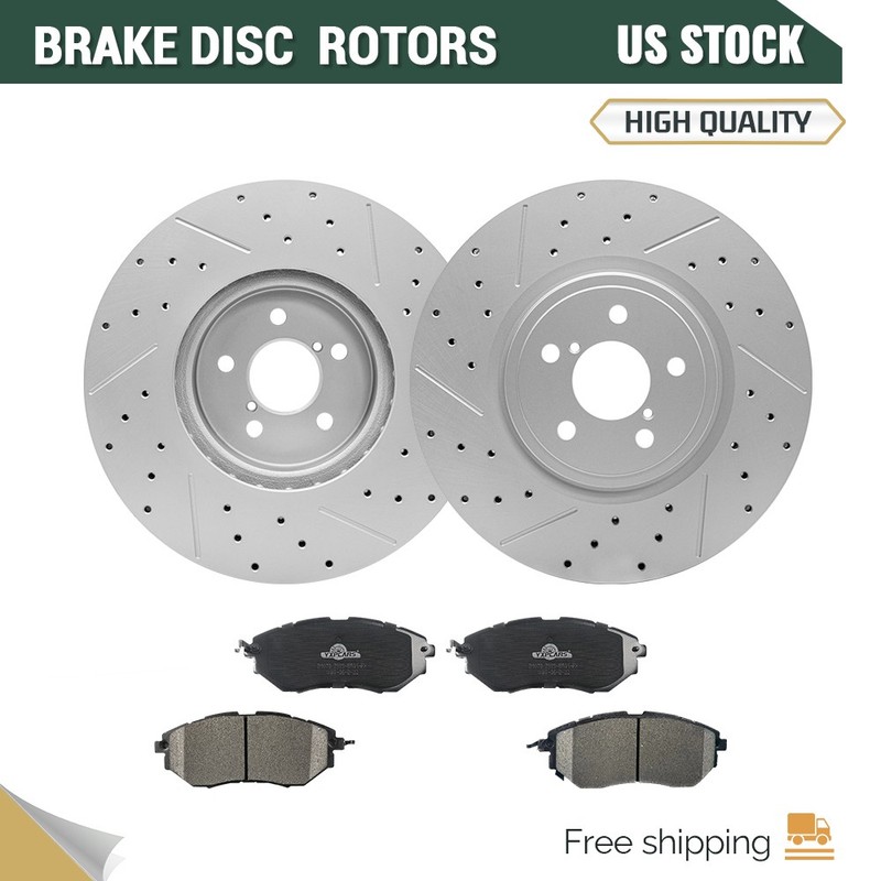 Front Brake Disc Rotors And Ceramic Pads for Subaru Forester Legacy Outback