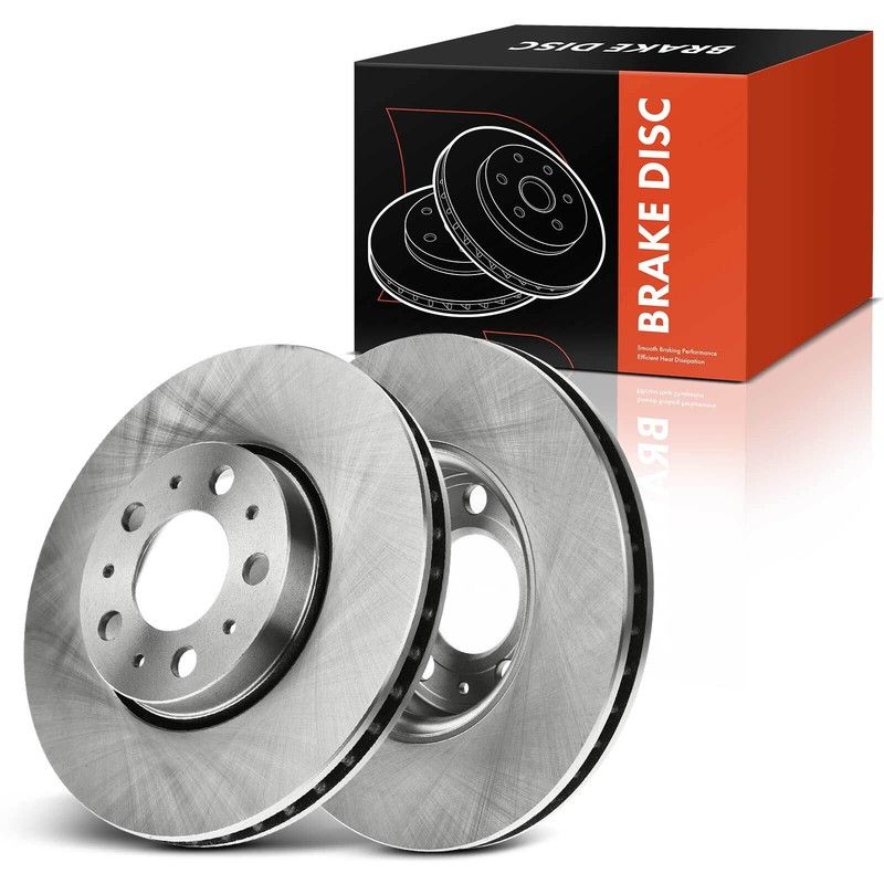 Pair 2 Front Disc Brake Rotors for Volvo XC70 2003-2007 S60 2001-2009 S80 V70