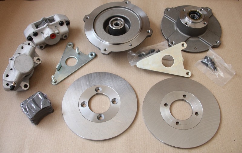 CLASSIC FIAT 500 F L R 126 FRONT DISC BRAKE CONVERSION KIT "ABARTH STYLE" gallery