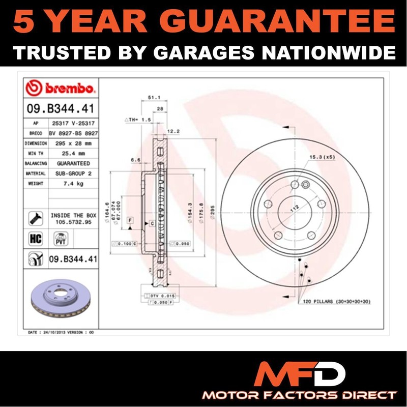 Fits Mercedes A-Class B-Class CLA GLA + Other Models MFD Front Brake Discs