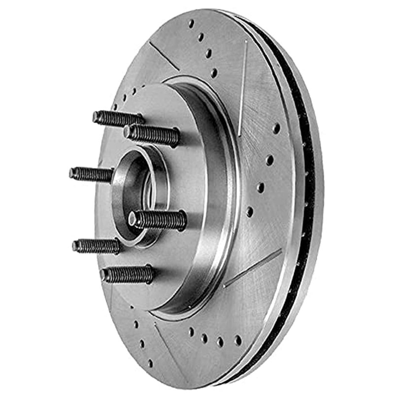 2WD 6LUG Front & Rear DRILLED Rotors 2004-2007 2008 Ford F-150 Mark LT gallery