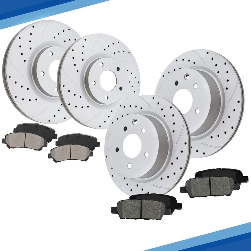 Front+Rear Brake Rotors Ceramic Pads for 2009 2010 2011 2016-2019 Nissan Maxima