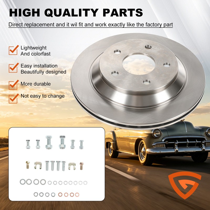 Rear Disc Brake Conversion Kit for GM 7.5 Inch 10 Bolt with E-Brake Calipers gallery