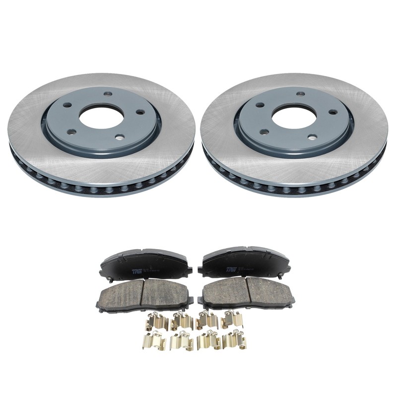 DuraGo Front Rotors TRW Pro Ceramic Disc Brake Pads Kit For Grand Caravan Routan