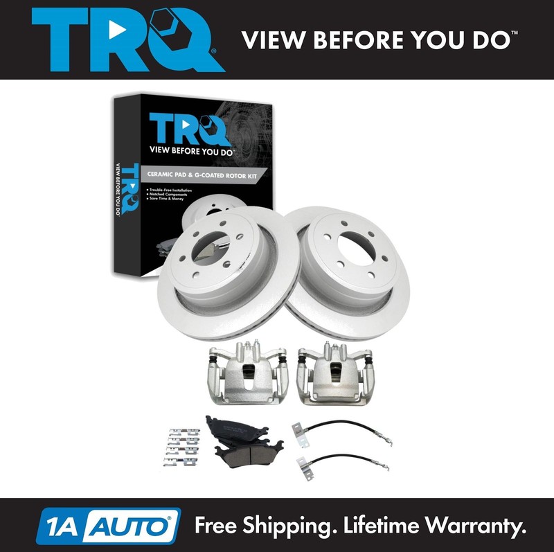 TRQ Brake Pad & Rotor Kit Premium G-Coated Ceramic Fits 2015-2017 Ford F-150