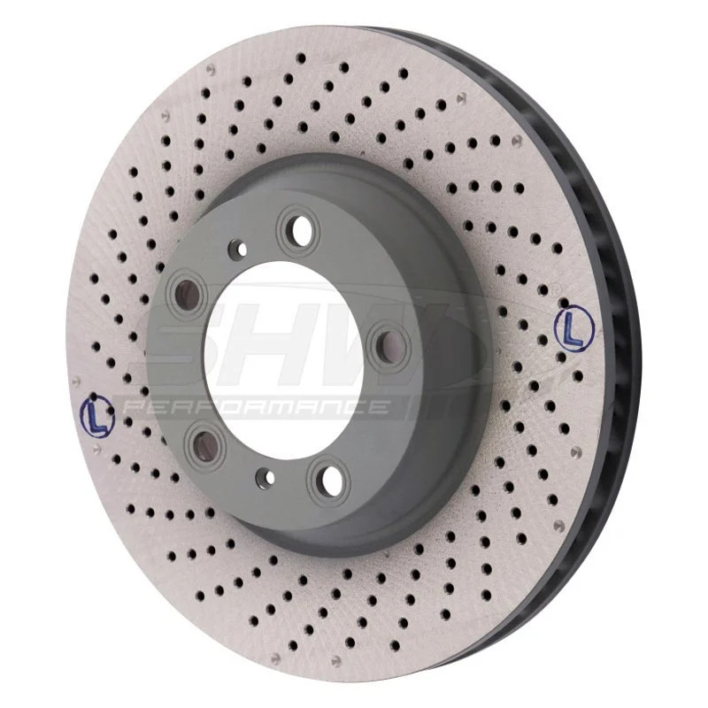 For Porsche 911 01-12 SHW Performance Drilled Front Driver Side Brake Rotor