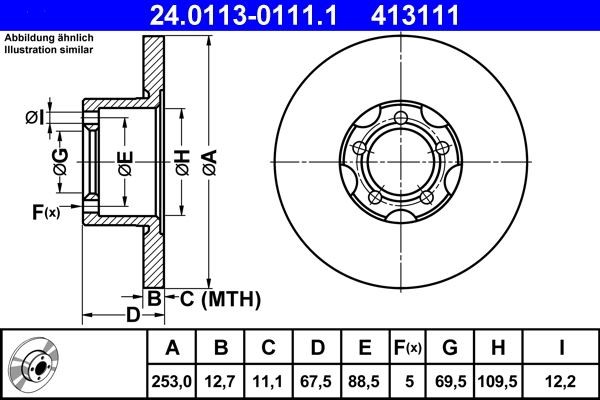 Brake Disc For Mercedes COUPE 61-65 HECKFLOSSE 61-68 PAGODE 63-67 1104200072 gallery