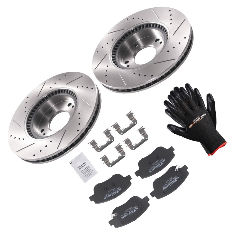 Front Brake Rotors & Ceramic Pads Kit for Kia Optima 2011-2016 Hyundai Sonata