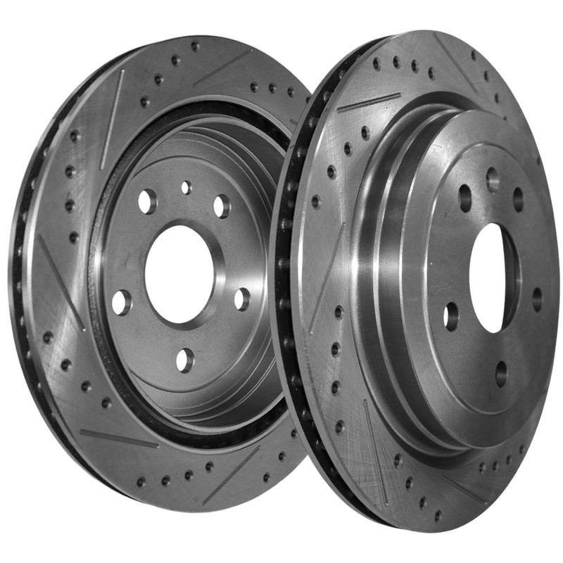 Rear Drilled Brake Rotors for Chevrolet Camaro 2010-2015 Cadillac CTS 08-19 gallery