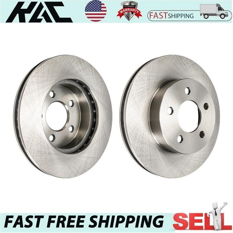 2x Front Vented Brake Rotors For 2002-2007 Jeep Liberty Rust Preventative 780036