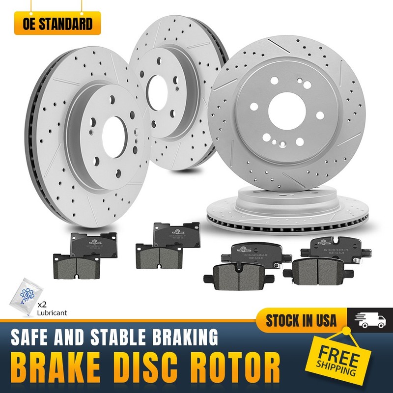 Front Rear Disc Rotors And Brake Pads for Chevy Silverado Sierra 1500 GMC Yukon