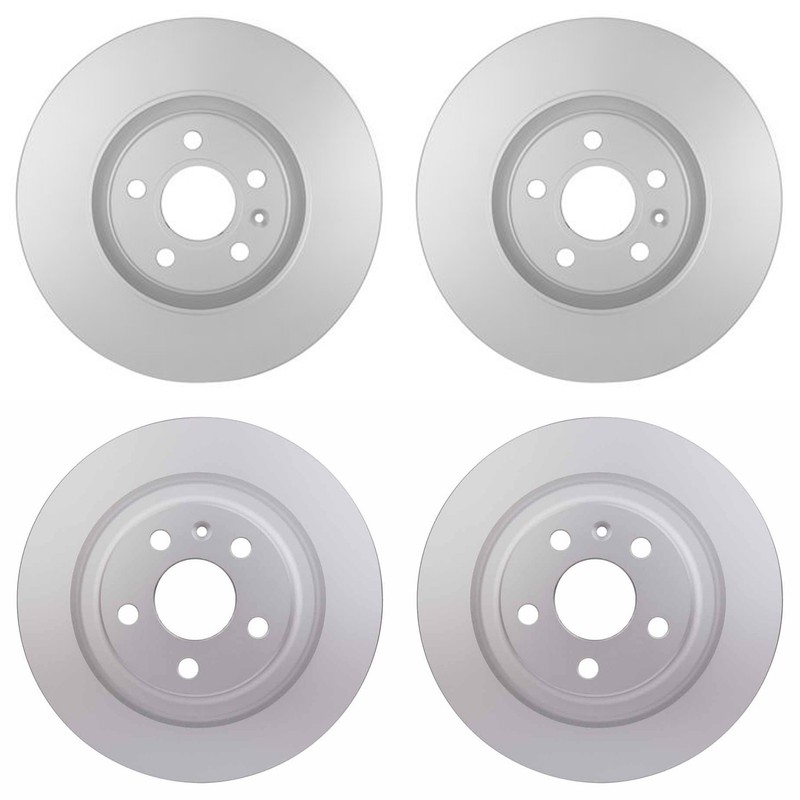 Hella Front 322mm Rear 302mm Brake Rotors Kit For S60 XC90 T6 R-Design