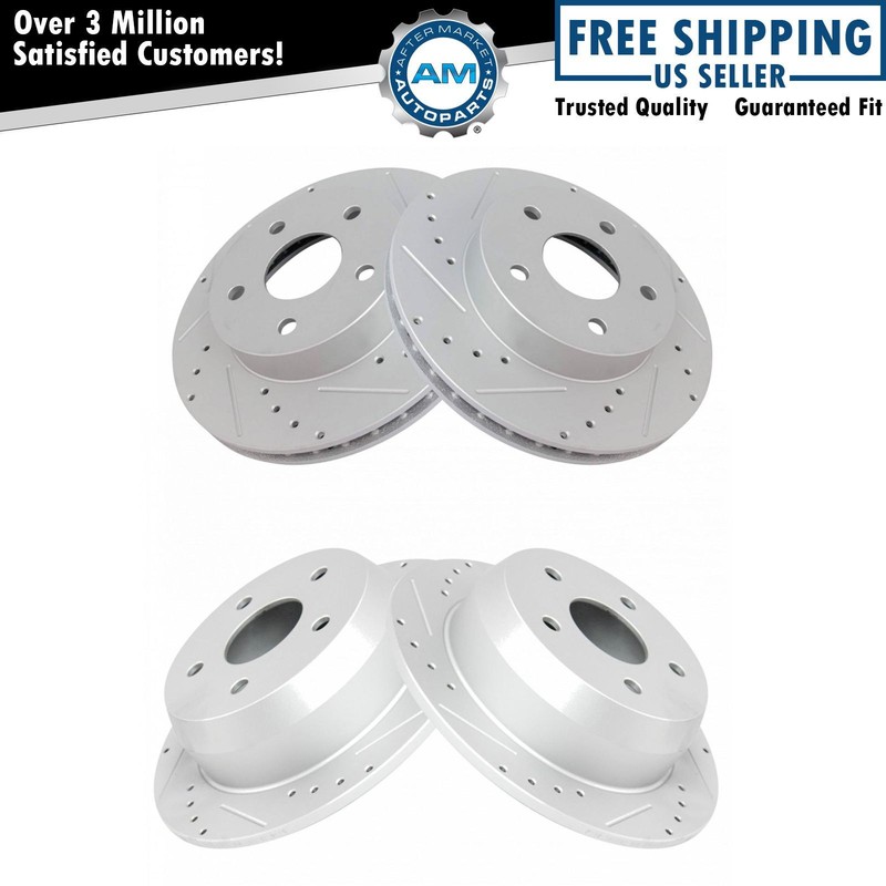 Front and Rear Brake Rotors Set For 1999-2004 Jeep Grand Cherokee