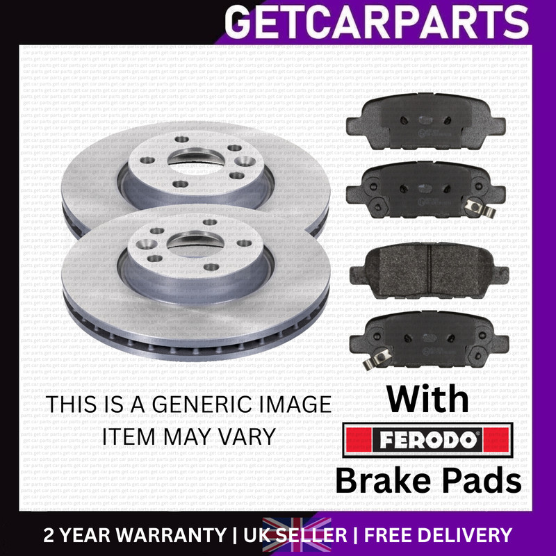 Rear Solid Brake Discs/Pads Fits Vauxhall Astra H Hatch 2004-2011 1.3-2.0