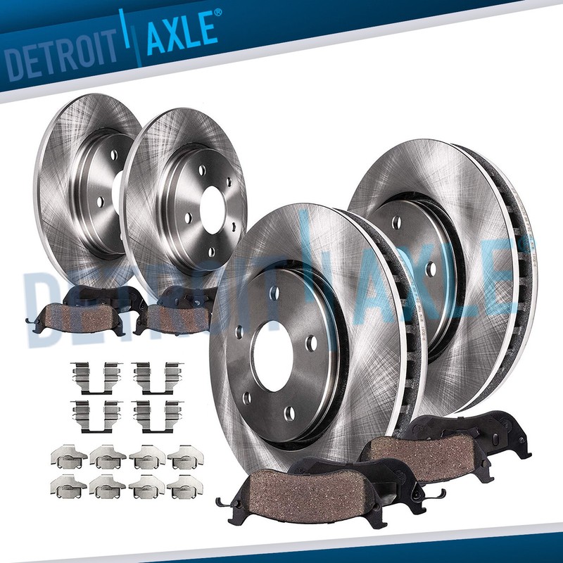 Front Rear Brake Rotors + Ceramic Pads for 2001-2003 Mitsubishi Sebring Stratus