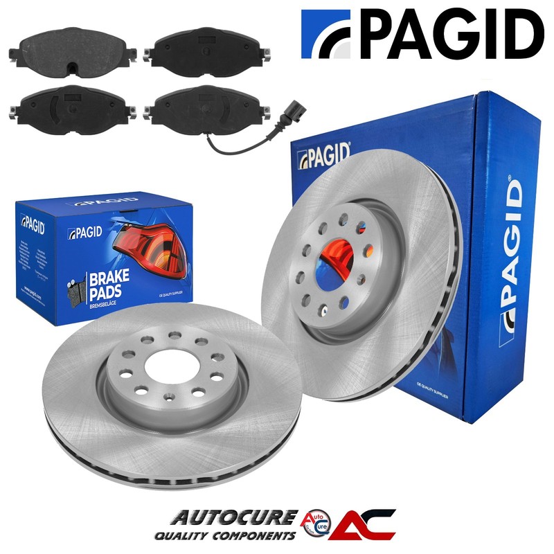 FOR VW GOLF GTD 2.0 TDI MK7 2013 VENTED FRONT PAGID COATED BRAKE DISCS & PADS