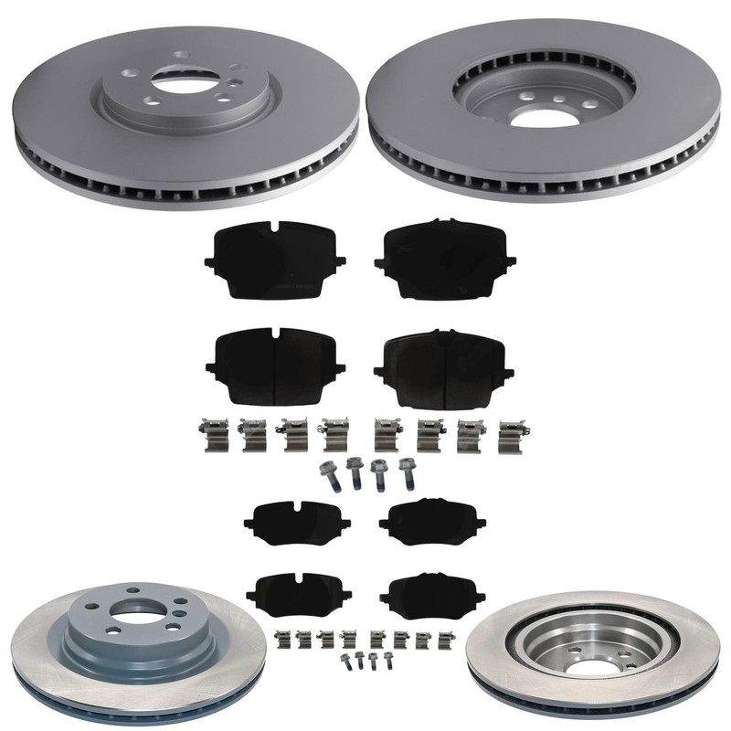For BMW X1 xDrive 28i 2023-2025 F&R Coated Disc Brake Rotors & EPS Brake Pads