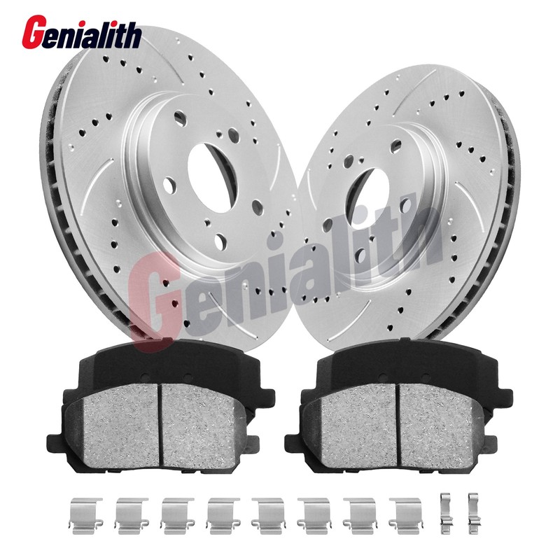 Front Brake Rotors Ceramic Brake Pads Kit for 2001 2002- 2007 Toyota Highlander
