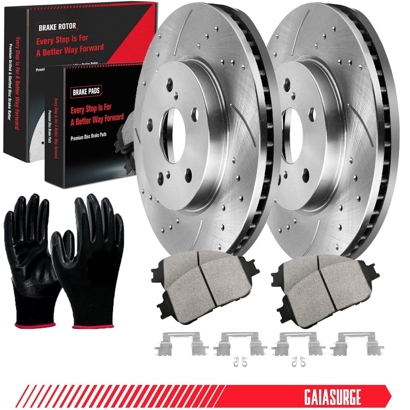 11.7” 296mm Front Rotors Brake Pads Kits for Toyota Camry Avalon Sienna Solara