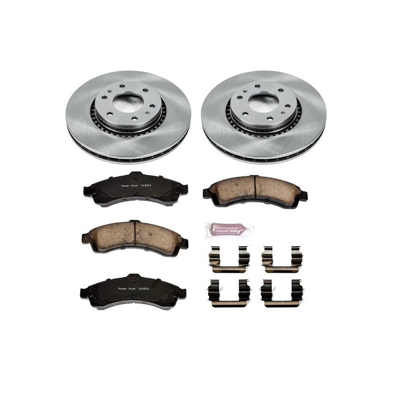 Powerstop Front 324mm Discs Calipers Pads Kit for Rainier SSR Trailblazer Envoy gallery