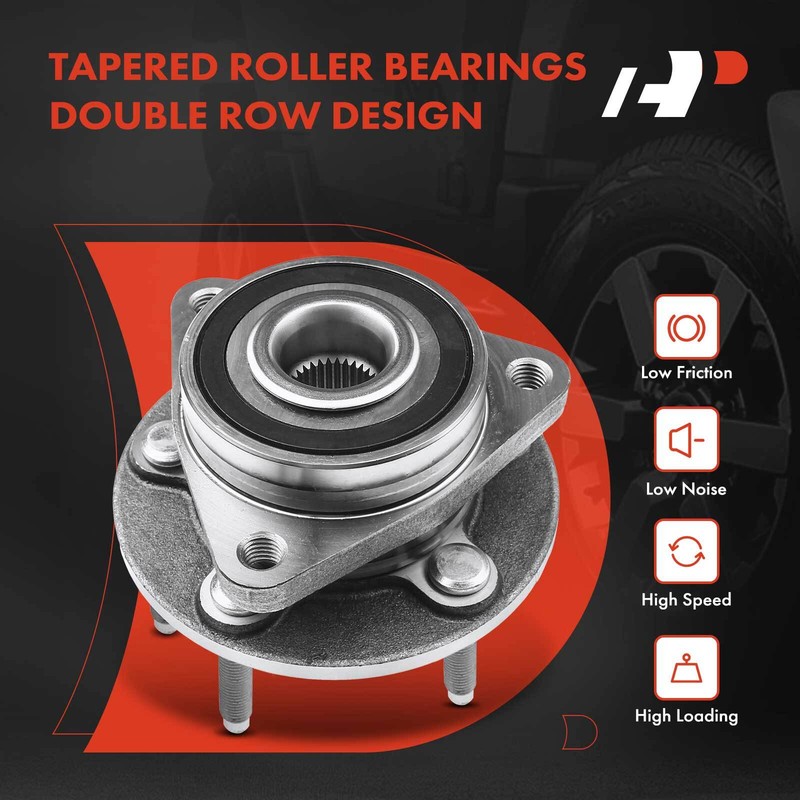 A-Premium Drilled Brake Rotor & Pads + Hub Bearing Front & Rear for Chevy Cruze gallery