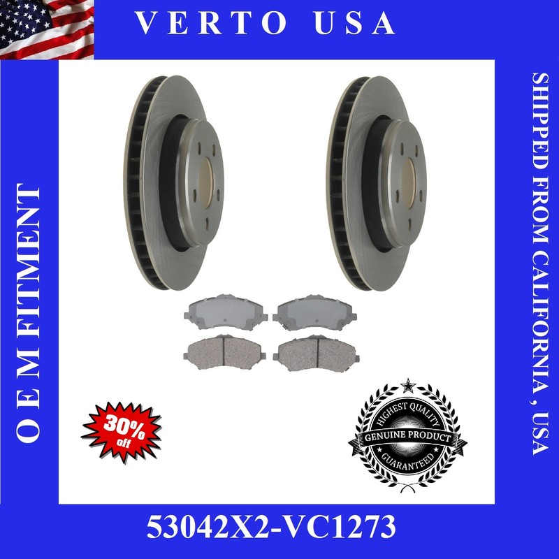 Front Brake Rotors & Ceramic Pads, For Jeep Liberty 2008 to 2012, Dodge Nitro