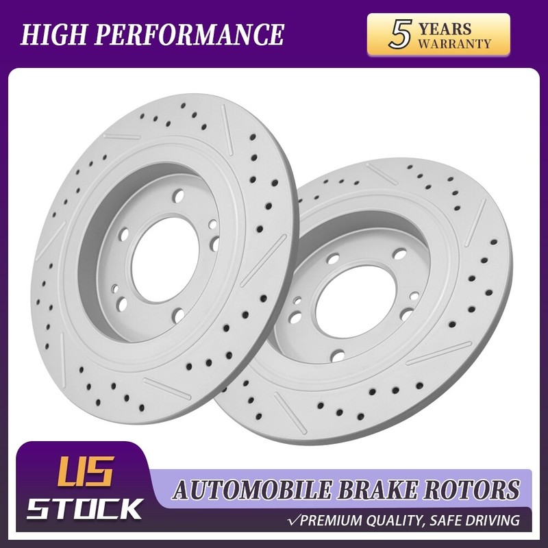 For Hyundai Kia Sonata Optima Ioniq Elantra Gt Forte5 Niro Rear Brake Rotor Set