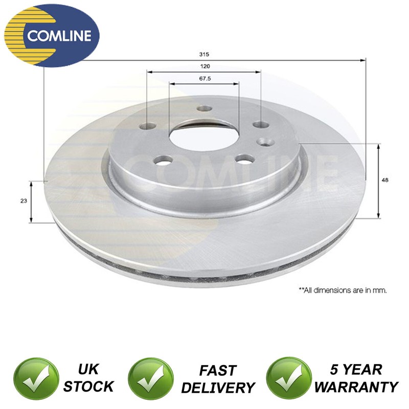 Brake Disc Rear Comline Fits Vauxhall Insignia 2008-2017 + Other Models #1