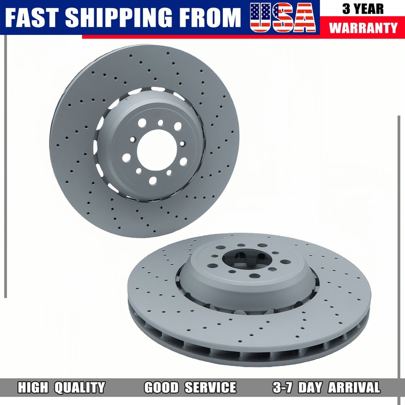 Fits BMW F80 F82 F87 M2 M3 M4 2015-2020 3.0L Front Left & Right Brake Rotor Set gallery
