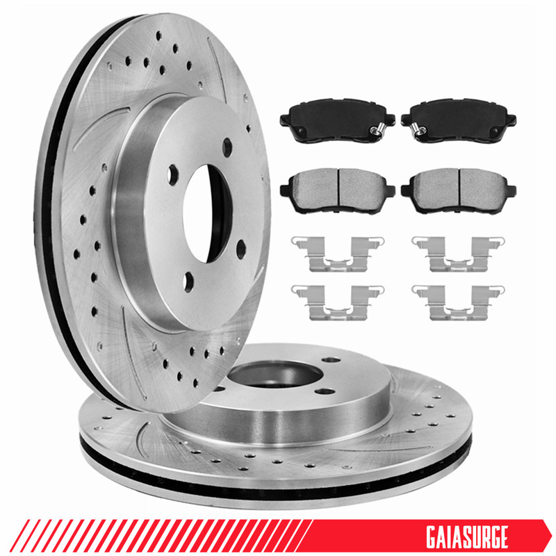 10.16 Inch (258mm) Front Disc Rotors Brake Pads Kit for 2011 – 2019 Ford Fiesta