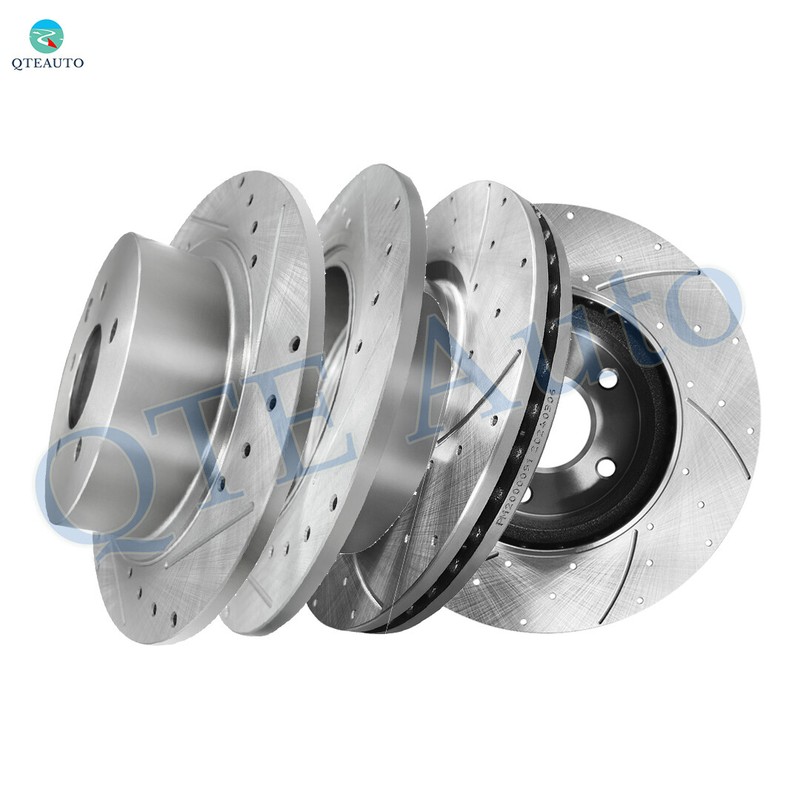 Set of 4 Front-Rear Drilled Brake Disc Rotor For 2013-2017 Nissan Altima