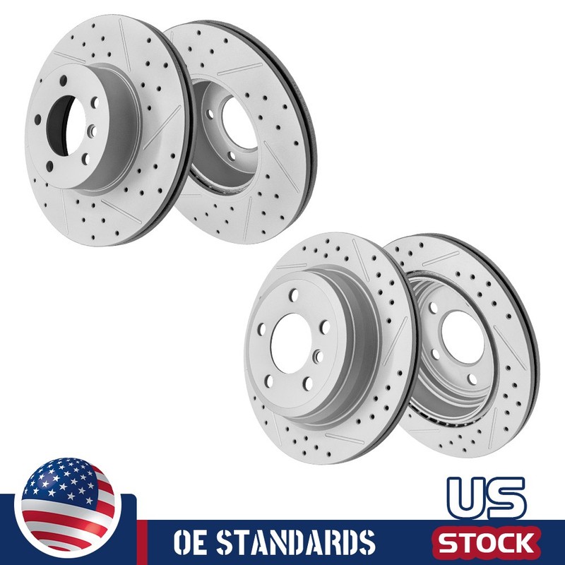 For BMW 320i 328d 328i 330i 428i 430i GT xDrive Front Rear Drilled Disc Rotors