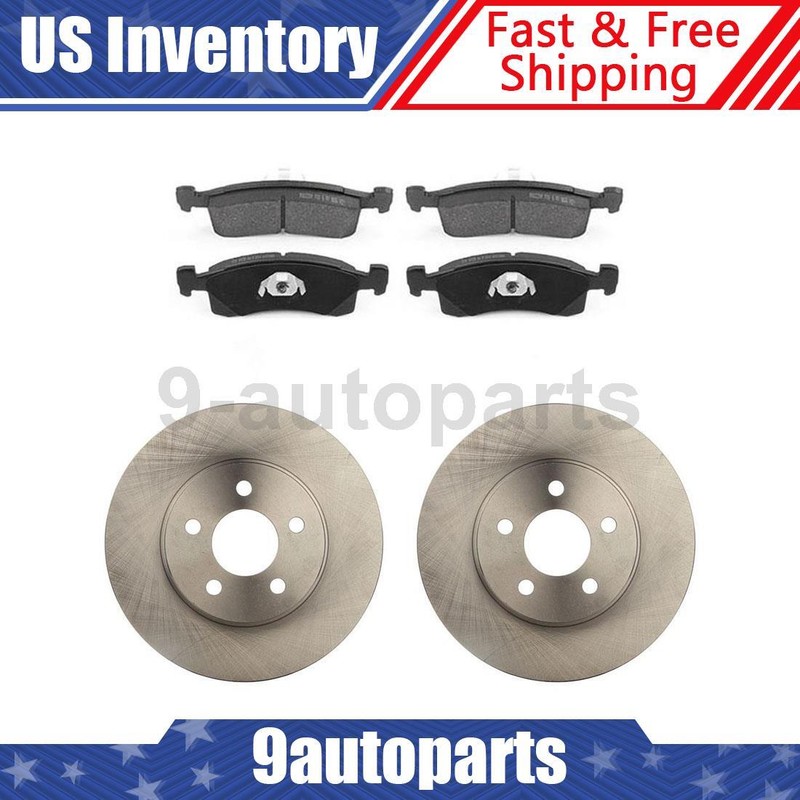 Front Disc Rotors + Brake Pads For 1984 1985 1986 Chrysler LeBaron