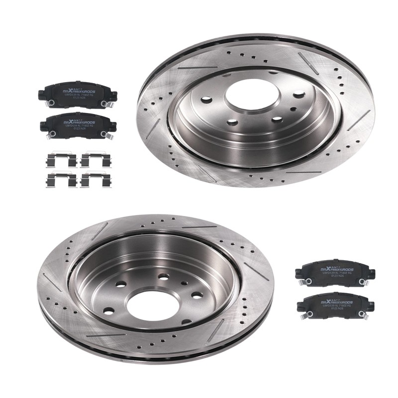 Rear Brake Rotors & Ceramic Pads Set for Saturn Outlook 2007-10 GMC Acadia 07-16
