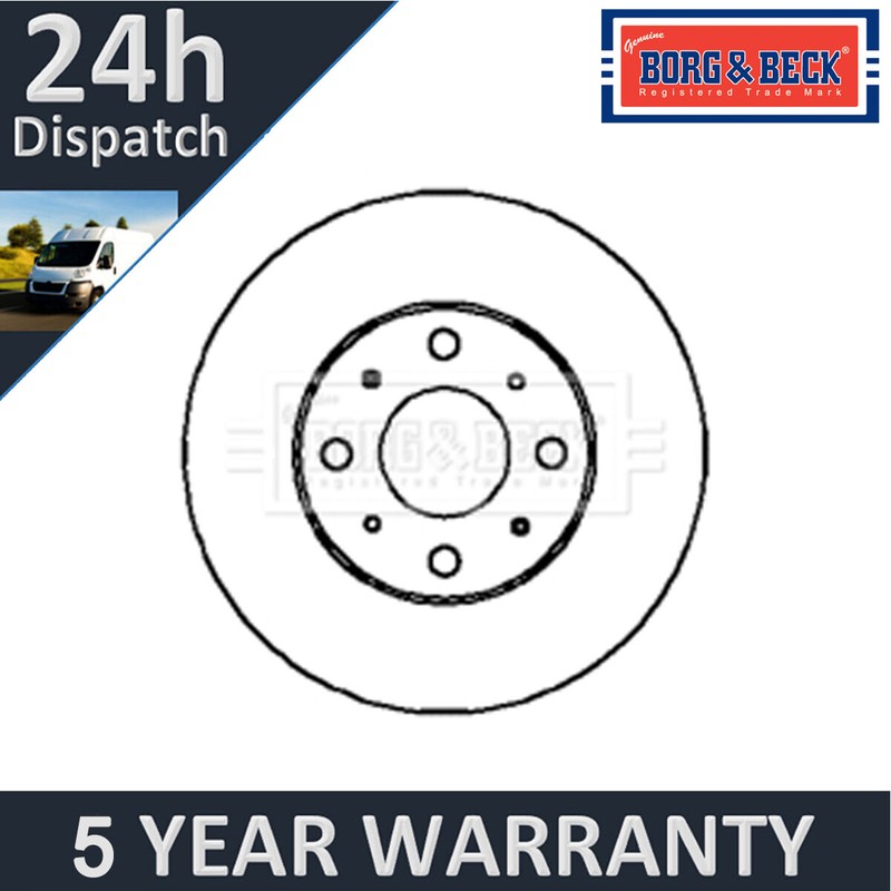 Fits Honda Accord 1.8 2.0 TD TDi 2.3 1x Brake Disc Front Borg & Beck