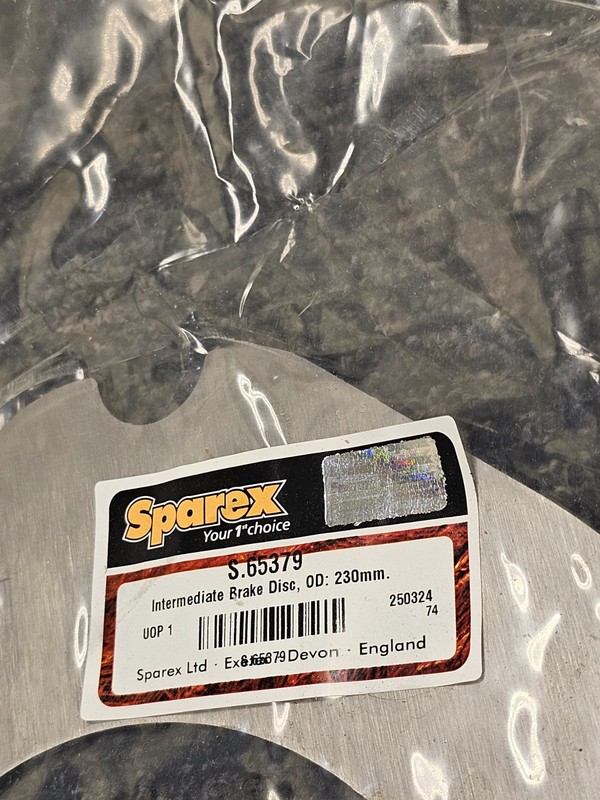 (QTY 2) SPAREX S.65379 Intermediate Brake Disc, OD: 230mm. gallery