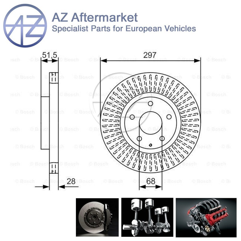 Fits Mazda CX-5 6 2.0 2.2 D 2.5 + Other Models AZ Front Brake Disc