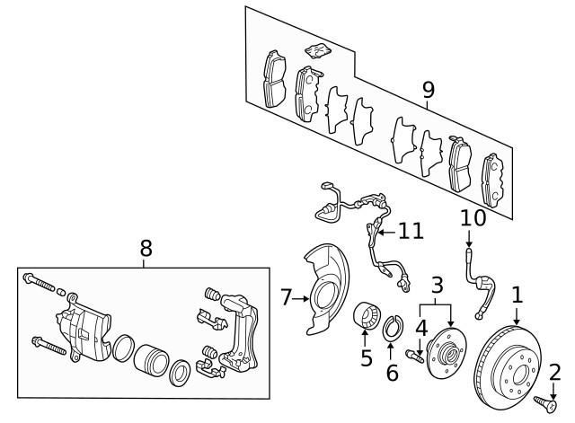 Genuine Acura Disk Front Brake (17") 45251-SEP-A51 gallery