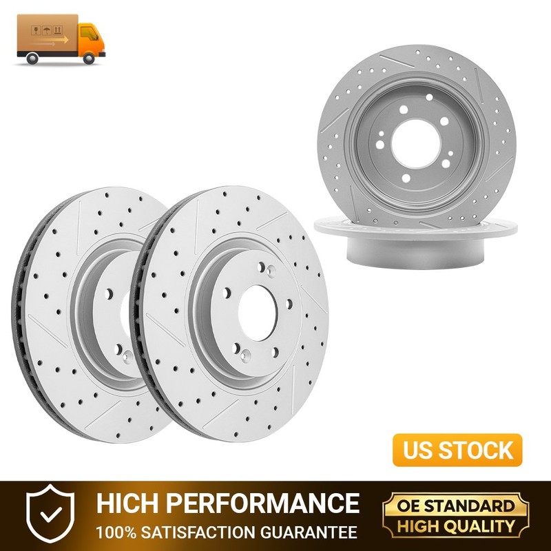 320mm Front & 302mm Rear Brake Rotors for Kia Sportage 2017-2022 AWD FWD L4 2.0L